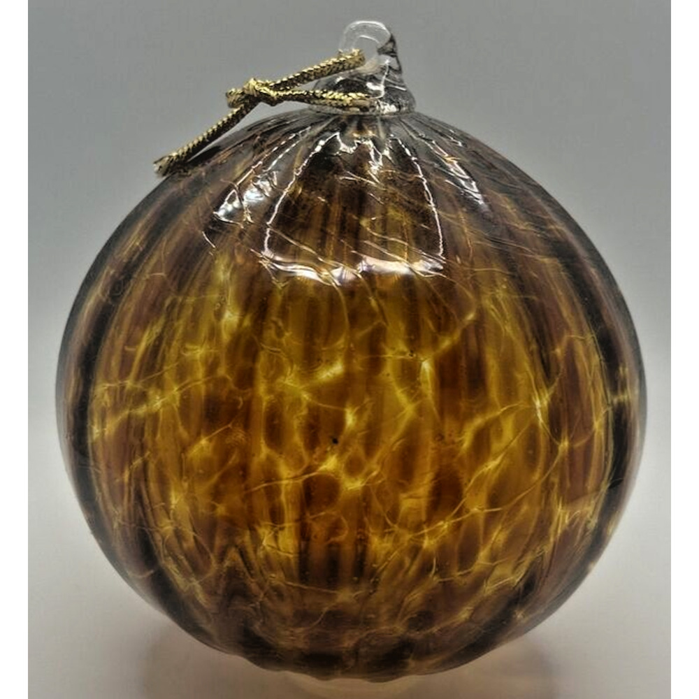 Vintage‎ Art Glass Swirl Brown Ornament U258/10